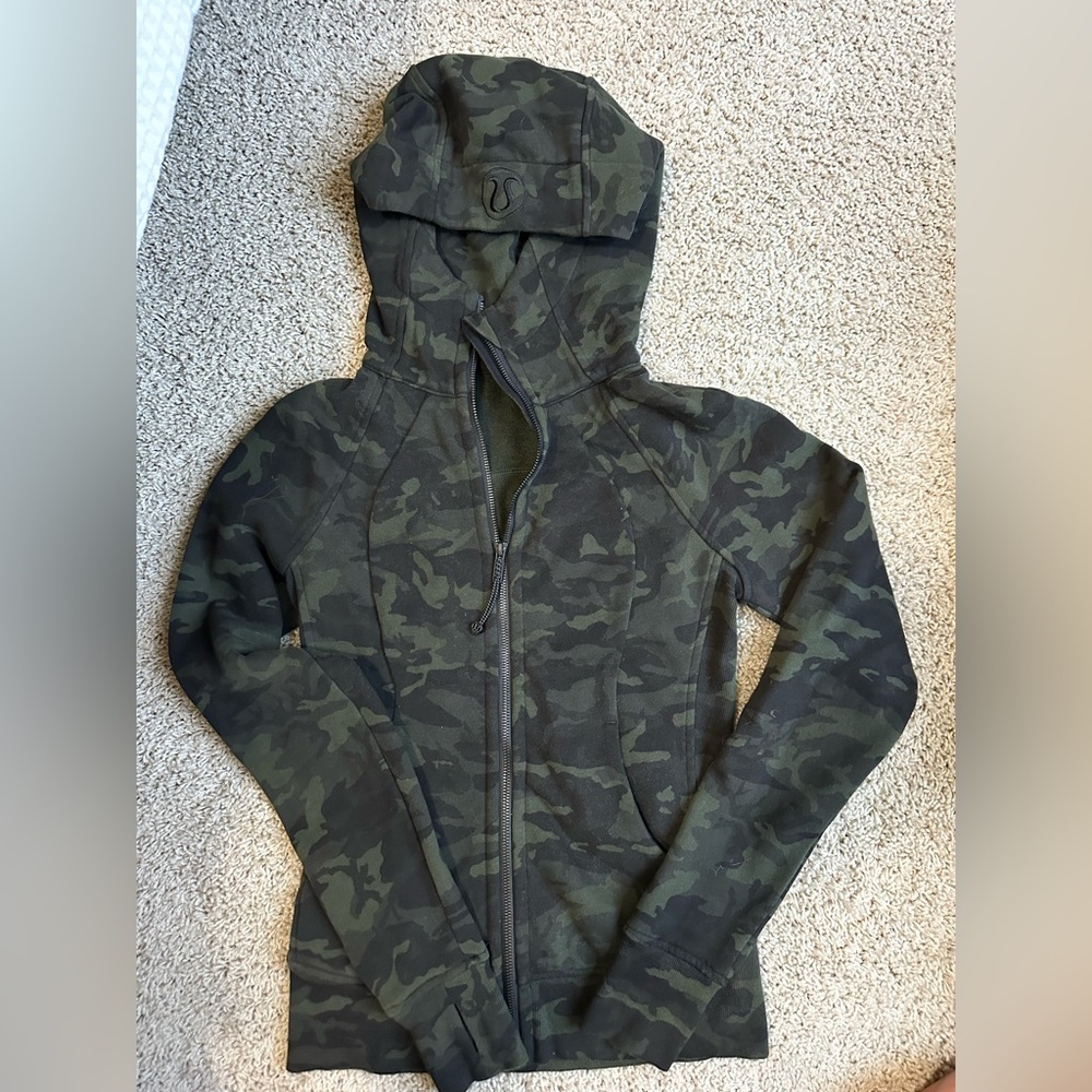 Lululemon Scuba Camo Zip-Up Hoodie